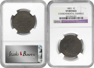 1803 Draped Bust Cent. Small Date, Large Fraction. VF Details--Environmental Damage (NGC).

PCGS# 1485. NGC ID: 224G.