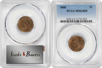 1868 Indian Cent. MS-63 RB (PCGS).

PCGS# 2092. NGC ID: 227S.