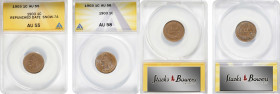 Lot of (2) 1903 Indian Cent Varieties. (ANACS).

Included are: Snow-7a, Repunched Date, AU-55; and Snow-9, Misplaced Date, AU-58.

Collector tag w...