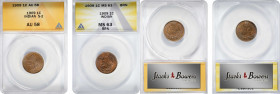 Lot of (2) 1909 Indian Cents. (ANACS).

Included are: MS-63 BN; and Snow-2, AU-58.

Collector tag with attribution notation included.