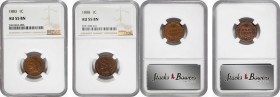 Lot of (2) 1880s Indian Cents. AU-55 BN (NGC).

Included are: 1883; and 1888.