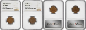 Lot of (2) 19th Century Indian Cents. (NGC).

Included are: 1864 Bronze, AU-58 BN; and 1874 EF-40 BN.