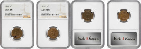 Lot of (2) 19th Century Indian Cents. (NGC).

Included are: 1866 VF-35 BN; and 1874 AU-50 BN.