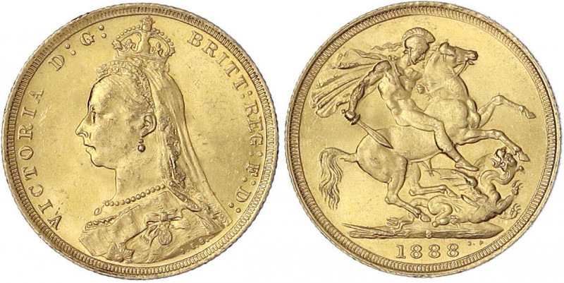 Australien
Victoria, 1837-1901
Sovereign 1888 S, Sydney. 7,99 g. 917/1000. fas...