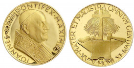 Italien-Kirchenstaat
Johannes XXIII., 1958-1963
Goldmedaille v. Mistruzzi 1961. Auf die Enzyklika MATER ET MAGISTRA, in der der Papst auf die Aufgab...