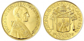 Italien-Kirchenstaat
Paul VI., 1963-1978
Goldmedaille v. Mistruzzi 1963. auf seine Inthronisation. 3,47 g. 900/1000. Polierte Platte