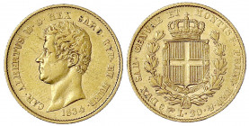 Italien-Sardinien
Carl Albert, 1831-1849
20 Lire 1834 P, Adlerkopf. Turin. 6,45 g. 900/1000. sehr schön. Krause/Mishler 131.1.