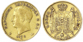 Italien-unter Napoleon
Napoleon I., 1804-1814
20 Lire 1812 M, Mailand. 6,45 g. 900/1000. sehr schön. Krause/Mishler 11. Friedberg 7.