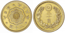 Japan
Yoshihito (Taisho), 1912-1926
20 Yen Jahr 5 = 1916. 16,67 g. 900/1000. vorzüglich, Kratzer. Krause/Mishler 40.2.