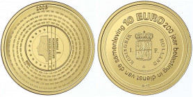 Niederlande
Beatrix, 1980-2013
10 Euro 2006. 200 Jahre Königl. Münzstätte. 6,72 g. 900/1000. In original Holzschatulle mit Zertifikat. Polierte Plat...