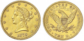 Vereinigte Staaten von Amerika
Unabhängigkeit, seit 1776
10 Dollars 1879, Philadelphia. Coronet Head. 16,72 g. 900/1000. fast vorzüglich. Krause/Mis...