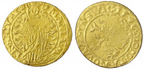 Braunschweig, Stadt
Goldmedaille von den Stempeln des Mariengroschen 1546. 3,97 g. Die RFA ergab 999/1000 Gold, 0,09/1000 Kupfer. sehr schön, Fassung...