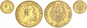 Anhalt
Friedrich I., 1871-1904
20 Mark 1875 A. vorzüglich. Jaeger 179.