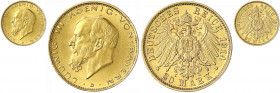 Bayern
Ludwig III., 1913-1918
20 Mark 1914 D. Stempelglanz, Prachtexemplar. Jaeger 202.