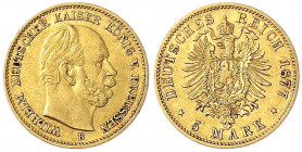 Preußen
Wilhelm I., 1861-1888
5 Mark 1877 B. sehr schön. Jaeger 244.