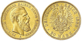 Preußen
Friedrich III., 1888
20 Mark 1888 A. vorzüglich. Jaeger 248.