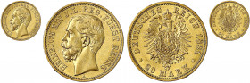 Reuß, Jüngere Linie
Heinrich XIV., 1867-1913
20 Mark 1881 A. gutes vorzüglich. Jaeger 256.