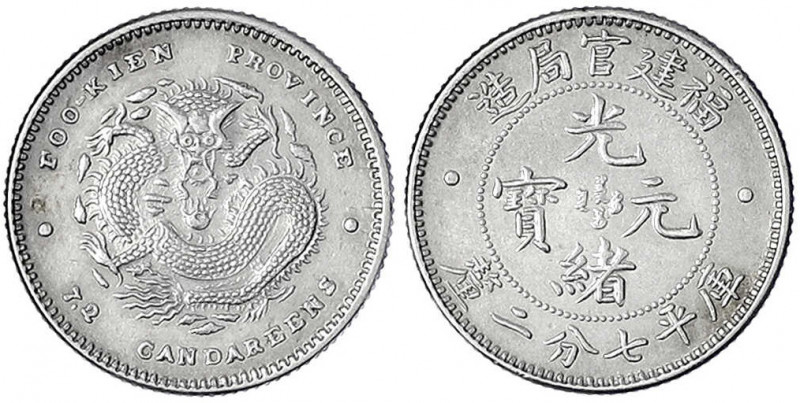 China
Qing-Dynastie. De Zong, 1875-1908
10 Cents 1894 Provinz Foo-Kien. vorzüg...