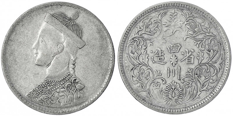 China
Qing-Dynastie. De Zong, 1875-1908
Rupee o.J., geprägt 1903. Provinz Szec...