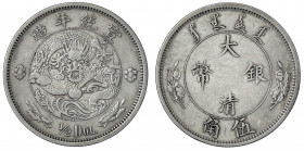 China
Qing-Dynastie. Pu Yi (Xuan Tong), 1908-1911
1/2 Dollar (1/2 Yuan) o.J. (1910). Tai Ching (Tientsin). fast sehr schön, gereinigt. Lin Gwo Ming ...