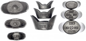 China
"Sycees"
3 Silber-Sycees der 1930er/1940er Jahre zu 60,00, 29,91 und 15,68 g. sehr schön/vorzüglich