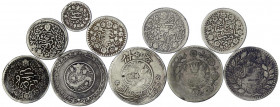 China
Lots bis 1949
10 Silbermünzen der Provinz Sinkiang. Besichtigen. schön bis sehr schön