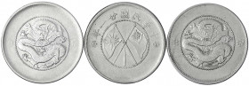 China
Lots bis 1949
Yunnan, 3 X 1/2 Dollar: 2 X 1911 und 1 X 1932. sehr schön