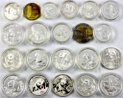 China
Lots der Volksrepublik China
21 Stück: 16 Silbergedenkmünzen China, 11 X 10 Yuan Panda (1 Unze Silber) von 1989 bis 1999 kpl. (meist in Kapsel...