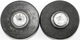 Japan
Hirohito, 1926-1989
Prägestempelpaar (Matrizen) zur Medaille 1940 von Karl Goetz. Dreierpakt Deutschland-Italien-Japan. Prägedurchmesser 36 mm...