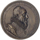Frankreich
Ludwig XIII., 1610-1643
Einseitige Bronzegussmedaille o.J. (1624) von Abraham Dupre. Brb. Jacques Boiceau r. 70 mm. vorzüglich, winz. Sch...