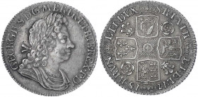 Grossbritannien
George I., 1714-1727
Shilling 1718. gutes vorzüglich, schöne Patina, selten in dieser Erhaltung. Seaby 3645.