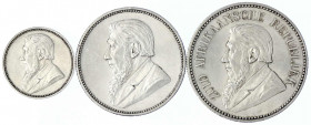 Südafrika
Zuid-Afrikaansche Republiek 1874-1900
3 Silbermünzen: 6 Pence, 2 und 2 1/2 Shillings 1897. alle vorzüglich/Stempelglanz. Krause/Mishler 4,...
