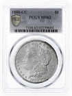 Vereinigte Staaten von Amerika
Unabhängigkeit, seit 1776
Dollar Morgan 1880 CC, Carson City. Im PCGS-Blister mit Grading MS 62. prägefrisch. Krause/...