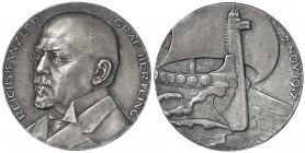 Erster Weltkrieg
Silbermedaille 1917 von Lauer, auf Reichskanzler Graf Hertling. 33 mm; 14,96 g. vorzüglich. Zetzmann 2178.