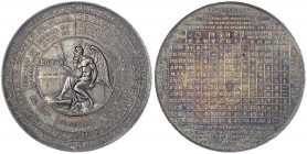 Kalendermedaillen
Berlin
Silbermedaille 1805 von Loos. Chronos/Kalender. 44 mm; 19,30 g. vorzüglich, schöne Patina. Strothotte 1805-4.