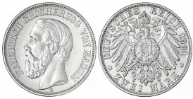 Baden
Friedrich I., 1856-1907
2 Mark 1901 G. gutes vorzüglich. Jaeger 28.