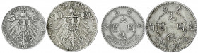 Kiautschou
Pachtgebiet, 1897-1919
2 Stück: 5 und 10 Cent 1909. beide sehr schön. Jaeger 729, 730.