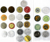 Zusammenstellungen/Lots
27 X Briefmarkenkapselgeld: 7 X Hamburg, 4 X Mainz, 6 X Berlin, 5 X Dresden, 5 X Düsseldorf. sehr schön/vorzüglich