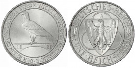 Gedenkmünzen
5 Reichsmark Rheinstrom
1930 A. prägefrisch/fast Stempelglanz. Jaeger 346.