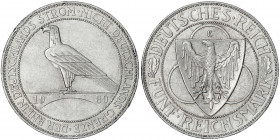 Gedenkmünzen
5 Reichsmark Rheinstrom
1930 E. vorzüglich, Randfehler. Jaeger 346.
