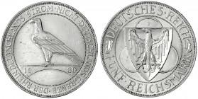Gedenkmünzen
5 Reichsmark Rheinstrom
1930 F. gutes vorzüglich, etwas berieben. Jaeger 346.