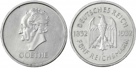 Gedenkmünzen
5 Reichsmark Goethe
1932 F. Mit Kurz-Expertise Franquinet. gutes vorzüglich, etwas berieben. Jaeger 351.