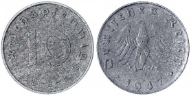 Kleinmünzen
10 Pfennig 1947 E. sehr schön/vorzüglich, selten. Jaeger 375.