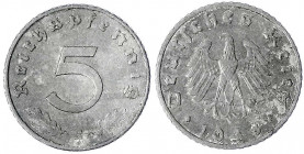 Kleinmünzen
5 Pfennig 1948 E. sehr schön, selten. Jaeger 374.
