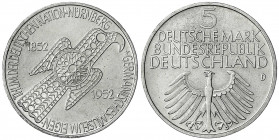 Gedenkmünzen
5 Deutsche Mark, Silber, 1952-1979
Germanisches Museum 1952 D. vorzüglich/Stempelglanz. Jaeger 388.