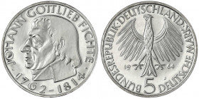 Gedenkmünzen
5 Deutsche Mark, Silber, 1952-1979
Fichte 1964 J. Polierte Platte, etwas berieben. Jaeger 393.