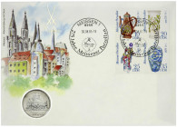 Gedenkmünzen der DDR
5 Mark 1983 A, Meißen. Eingelegt in Numisbrief v. 30.08.1985. prägefrisch. Jaeger 1543.