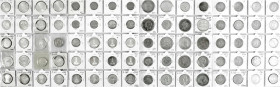 Deutschland allgemein
9 Alben mit ca. 1150 Münzen und Notmünzen in Rähmchen aus ca. 1875 bis 1995. Dabei Kleinmünzen Kaiserreich, Weimar und Drittes ...