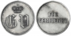 Deutschland
Deutsche Länder, bis 1918
Waldeck: Silberne Verdienstmedaille, verliehen 1915/1918. Silber, 30 mm; 13,51 g. Öse und Schwerter fehlen. vo...