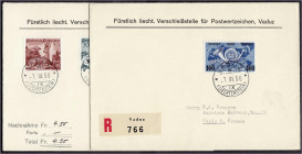 Ausland
Liechtenstein
Jahrgang 1950 (Ersttagsbriefe), komplett, einmal R-FDC. Mi. 340,-€ FDC. Michel 285-288.